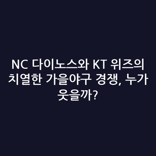 NC 다이노스와 KT 위즈의 치열한 가을야구 경쟁, 누가 웃을까?