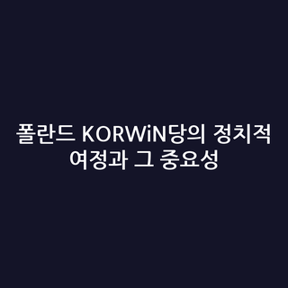 폴란드 KORWiN당의 정치적 여정과 그 중요성