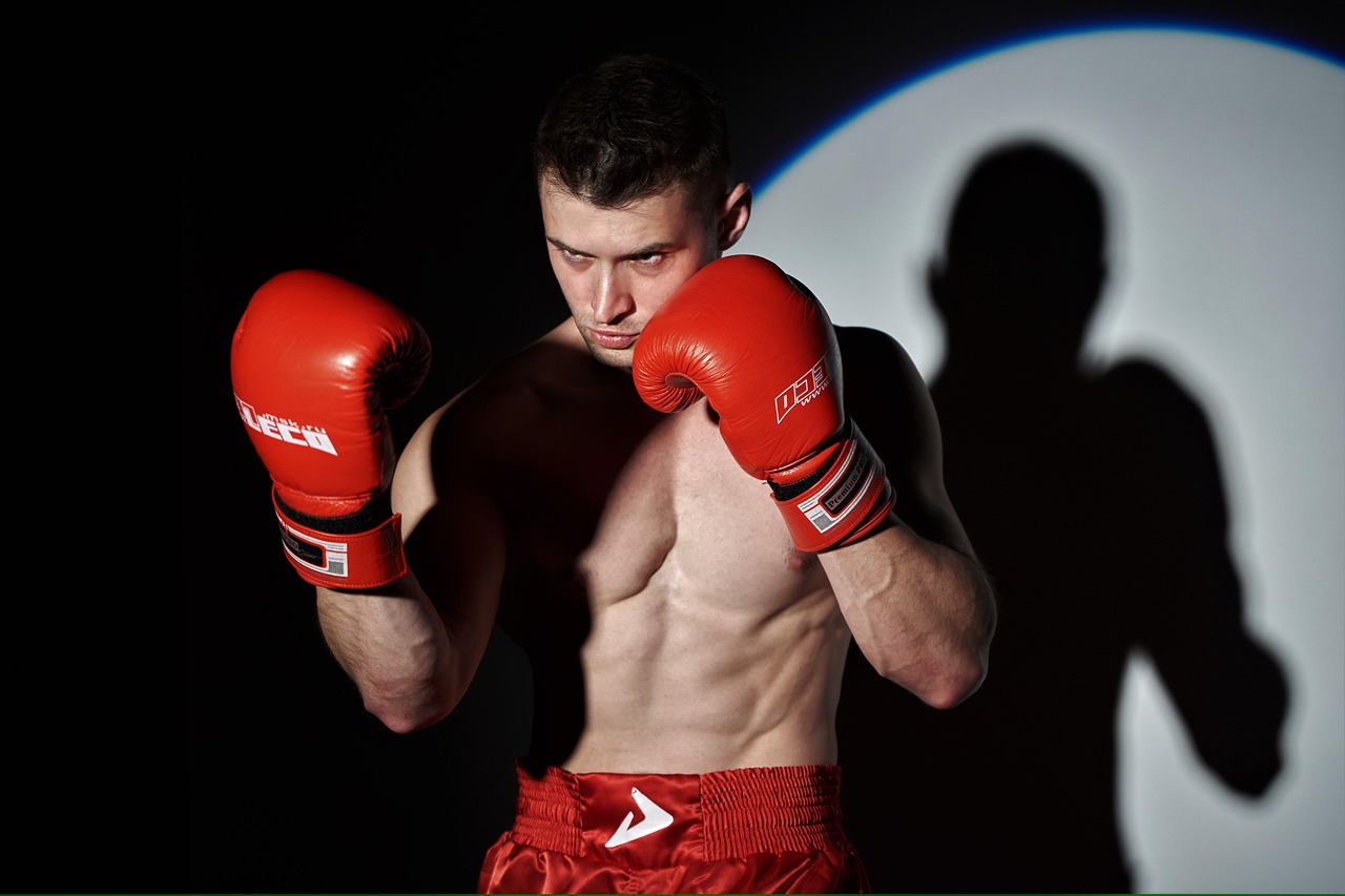 UFC 경기장에서 두 파이터가 치열한 싸움을 벌이는 모습
