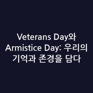 Veterans Day와 Armistice Day: 우리의 기억과 존경을 담다