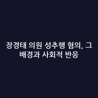 장경태 의원 성추행 혐의, 그 배경과 사회적 반응