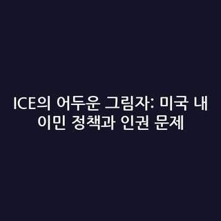 ICE의 어두운 그림자: 미국 내 이민 정책과 인권 문제