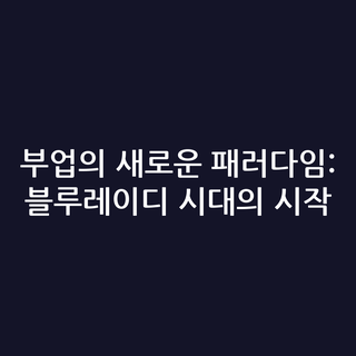 부업의 새로운 패러다임: 블루레이디 시대의 시작