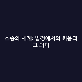 소송의 세계: 법정에서의 싸움과 그 의미