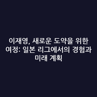 이재영, 새로운 도약을 위한 여정: 일본 리그에서의 경험과 미래 계획