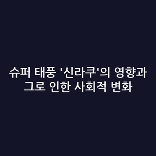 슈퍼 태풍 '신라쿠'의 영향과 그로 인한 사회적 변화
