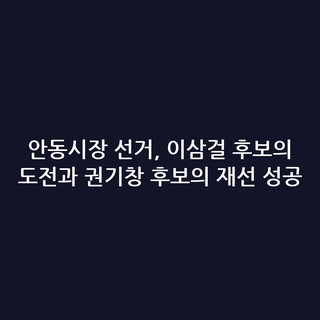 안동시장 선거, 이삼걸 후보의 도전과 권기창 후보의 재선 성공