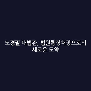 노경필 대법관, 법원행정처장으로의 새로운 도약