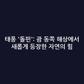 태풍 '돌핀': 괌 동쪽 해상에서 새롭게 등장한 자연의 힘