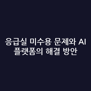 응급실 미수용 문제와 AI 플랫폼의 해결 방안